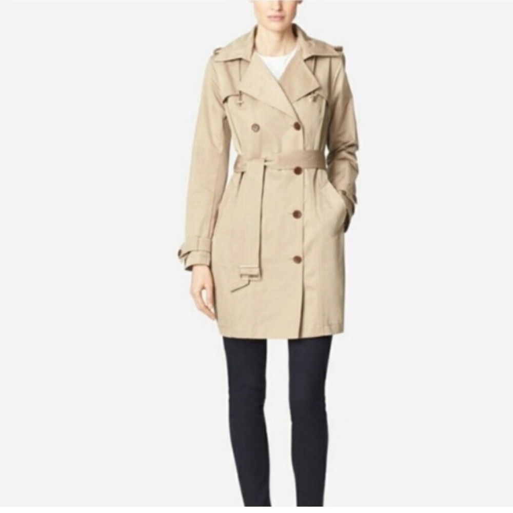Cole Haan Double Breasted Trench Coat Small